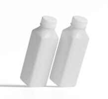 plastic fles wit kleur en solide structuur renderen 3d illustratie foto