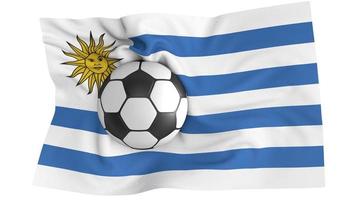 wereldvlag met voetbal foto