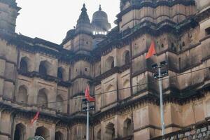 mooi visie van orchha paleis fort, raja mahal en chaturbhuj tempel van jahangir mahal, orcha, madhya pradesh, jahangir mahal orchha fort in orcha, madhya pradesh, Indisch archeologisch sites foto