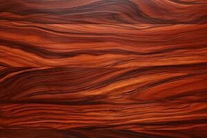 cocobolo hout met haar roodachtig bruin kleur en opvallend graan hout textuur, ai gegenereerd foto