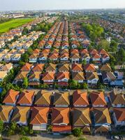 luchtfoto van geboortedorp in bangkok thailand foto