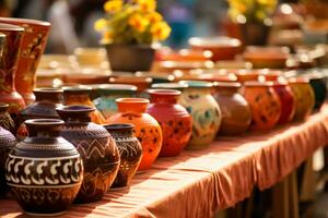 handgemaakt vraagt zich af Bij de herfst - ai gegenereerde markt foto