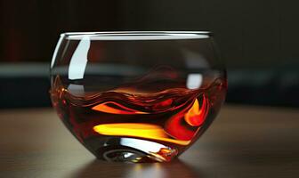 glas vergroot de schoonheid van transparant vlammen creëren gebruik makend van generatief ai gereedschap foto