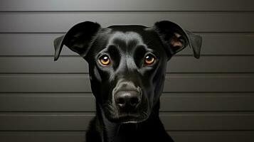 zwart labrador retriever detailopname gezicht foto, ai gegenereerd foto