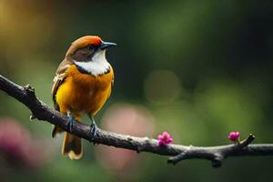 foto behang vogel, de boom, de vogel, de vogel, de vogel, de vogel,. ai-gegenereerd