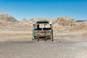 magie bus atacama woestijn - san pedro de atacama - el loa - antofagasta regio - Chili. foto
