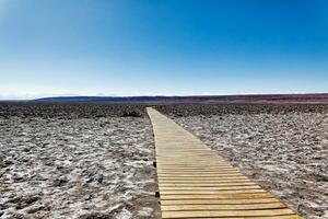 landschap van de verborgen baltinapijn lagunes - atacama woestijn - Chili. foto