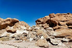 yerbas buenas archeologisch plaats - Chili. grot schilderijen - atacama woestijn. san pedro de atacama. foto