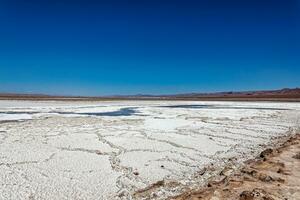 landschap van de verborgen baltinapijn lagunes - atacama woestijn - Chili. foto