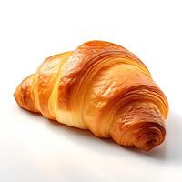 croissant geïsoleerd Aan wit ai generatief beeld foto