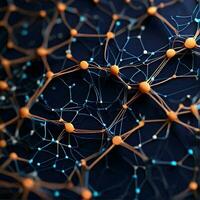 abstract achtergrond dat is geïnspireerd door de complex netwerk van synapsen dat verbindt onze hersenen. foto