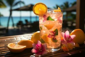 foto's van zomer drinken vastleggen ai gegenereerd foto