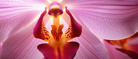 macro vastleggen van een orchideeën textuur. ai generatief foto