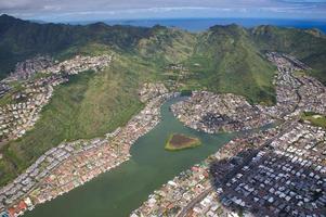 luchtfoto van oahu hawaii foto