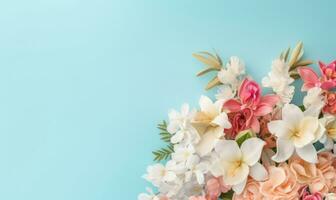 levendig boeket van geassorteerd bloemen. ai generatief foto