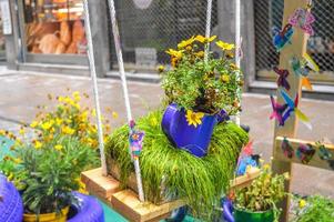 bloemenfestival in girona temps de flors, spanje. 2018 foto