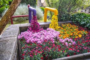 bloemenfestival in girona temps de flors, spanje. 2018 foto