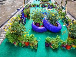 bloemenfestival in girona temps de flors, spanje. 2018 foto