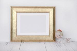 gouden frame met keramiek baby foto