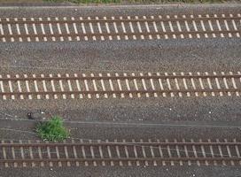 luchtfoto van spoorlijnspoorlijnen