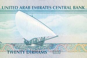 dhow van Verenigde Arabisch emiraten geld foto