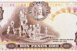 el dorado van de goud museum van oud Colombiaanse geld foto