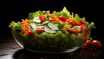 salade mengen groenten foto