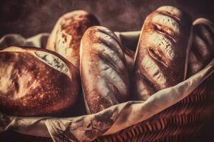 vers brood in de bakkerij. neurale netwerk ai gegenereerd foto