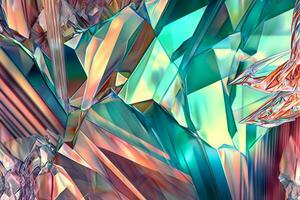 mooi abstract achtergrond van gekleurde Kristallen. neurale netwerk ai gegenereerd foto