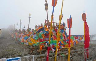 Tibetaanse boeddhistische tempel in de Chinese provincie Laji Shan Qinghai foto