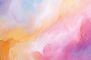 abstract illustratie van roze, geel en blauw waterverf achtergrond, digitaal gegenereerd, verf texturen net zo kleur abstract achtergrond, behang, patroon, kunst afdrukken, enz, ai gegenereerd foto