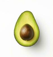 avocado Aan wit achtergrond. ai gegenereerd foto