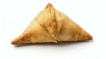 smakelijk samosa geïsoleerd Aan wit achtergrond. ai gegenereerd. foto