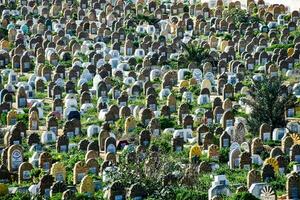 visie van de begraafplaats in Marokko foto