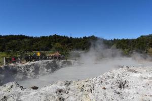 prachtige natuur in het dieng-deel van Indonesië foto