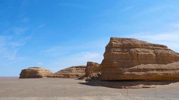 Yarrang-landvorm in dunhuang unesco wereldwijd geopark, gansu china. foto