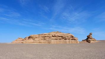 Yarrang-landvorm in dunhuang unesco wereldwijd geopark, gansu china. foto