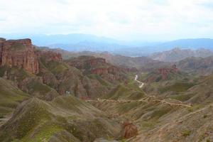 binggou danxia natuurgebied in de provincie sunan zhangye gansu, china. foto