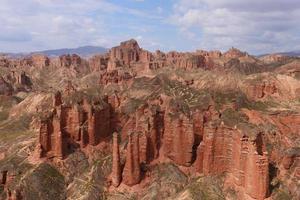 binggou danxia natuurgebied in de provincie sunan zhangye gansu, china. foto