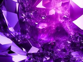 abstract kristal achtergrond met Purper Kristallen foto