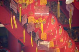 chinees nieuwjaar lantaarns in chinatown foto