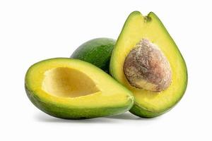 avocado fruit eten heel en half foto