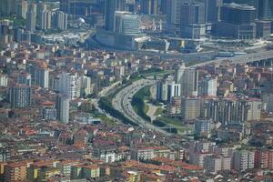 kalkoen Istanbul 23 juli 2023. snelweg weg multilevel knooppunt in Istanbul foto