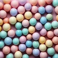 kleurrijk pastel kleuren bal bollen geïsoleerd Aan wit achtergrond. ai generatief foto