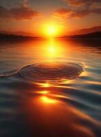 zon dropp in water foto