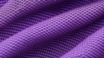 Purper voetbal kleding stof structuur met lucht gaas. sportkleding achtergrond foto