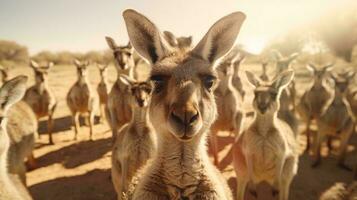 een groep van dieren ai gegenereerd foto