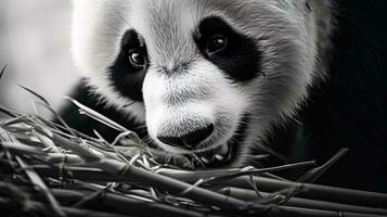 een panda beer in een boom ai gegenereerd foto