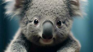 een koala beer met groot ogen ai gegenereerd foto