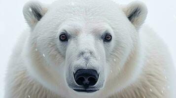 een wit wolf met bruin ogen ai gegenereerd foto